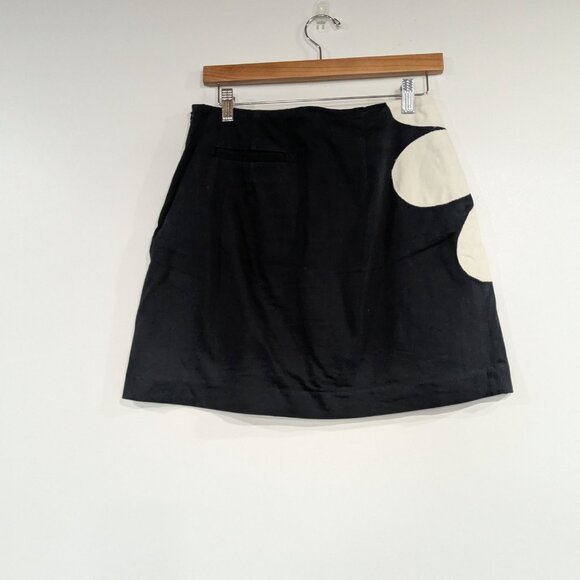 Girls Golf Daisy Applique Skort Black White Pink Size 4 - Picture 4 of 5